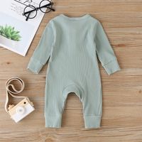 Spring And Autumn Long Sleeve Baby Jumpsuits Solid Color Simple Fashion Baby Romper Romper Newborn Jumpsuit main image 6