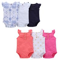 Summer New Romper Blue And White Porcelain Romper Three-piece Fashion Baby Jumpsuit Wholesale main image 1