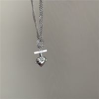 Korean Love Pendant Sweater Chain Letters Stainless Steel Clavicle Chain Necklace main image 6