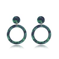 Europe Et En Amérique Croix Frontière Populaire Ornement Feuille D'acétate De Cellulose Ronde Gouttes Pour Les Oreilles Boucles D'oreilles Simple Tout-match Accessoires De Mode Ventes Directes D'usine sku image 1