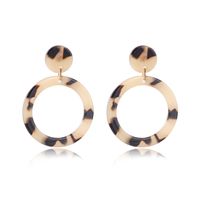Europe And America Cross Border Popular Ornament Cellulose Acetate Sheet Round Eardrops Stud Earrings Simple All-match Fashion Accessories Factory Direct Sales sku image 2