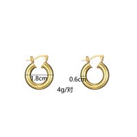Geometric U-shaped Earclip Earrings Wholesale European And American Personalized Simple Ins New Tube Hollow Metal Earrings Female Temperament sku image 1
