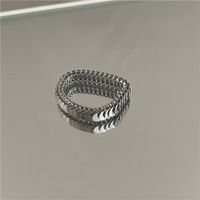 Zircon Chain Ring Set Niche Design Simple Personality Temperament Wild Fashion Ring sku image 2