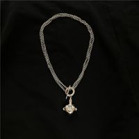 Korean Love Pendant Sweater Chain Letters Stainless Steel Clavicle Chain Necklace sku image 1