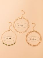 European And American Cross-border New Jewelry Flower Heart Anklet Three-piece Set main image 5