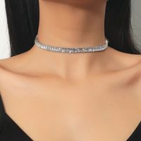 Persönlichkeit Retro-legierung Strass Kurze Halskette Halsband Modetrend Halskette main image 1