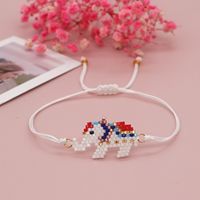 Simple Jewelry Friendship Rope Elephant Miyuki Rice Beads Hand-woven Small Bracelet Female main image 1
