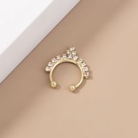 Ins Europe And America Cross Border Ornament Popular Crystal Diamond Nose Ring Nose Studs Golden Flower Diamond Puncture Nose Ring Accessories For Women main image 6