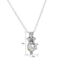 European And American Jewelry Hot Selling Necklace Female Niche Design Necklace Pearl Cage Hanhan Bear Ornament Female main image 6