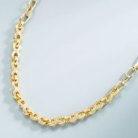 Schlüsselbeinkette Kupfer Vergoldet Mit Eingelegtem Zirkon Kleine 8-förmige Kette Halskette Im Hongkong-stil Großhandel main image 3