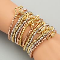 Bracelet Élastique Trois Pièces En Cuivre Avec Zircon Micro-incrusté De Style Hip-hop Tendance Européenne Et Américaine main image 1