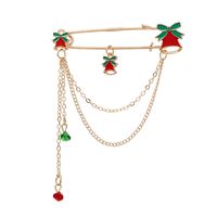 Christmas Series Fashion Alloy Brooch Cartoon Dripping Bell Tassel Sweater Chain Pin main image 6