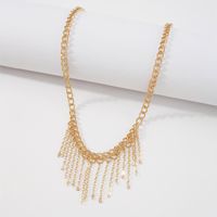 New Jewelry Metal Texture Cool Necklace Hip Hop Creative Tassel Personality Necklace main image 5