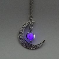 European And American Luminous Simplicity Accessories A Variety Of Popular Fashion All-match Luminous Hollow Necklace For Women Halloween Ornaments sku image 28