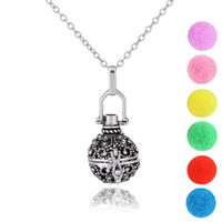 Best Seller In Europe And America Diy Hollow Pelican Aromatherapy Dispenser Pendant Necklace Personality Vintage Perfume Sweater Chain Jewelry sku image 1