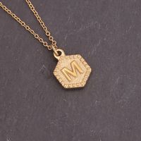 Personality Stainless Steel 26 Letter Necklace Fashion Decoration Simple Clavicle Chain sku image 1