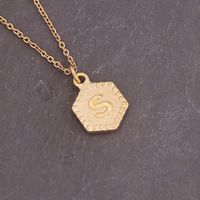 Personality Stainless Steel 26 Letter Necklace Fashion Decoration Simple Clavicle Chain sku image 21