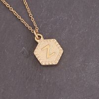 Personality Stainless Steel 26 Letter Necklace Fashion Decoration Simple Clavicle Chain sku image 14