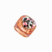 Versión Coreana Del Anillo De Resina Romántico Color Caramelo Anillo De Amor Estrellado Tridimensional sku image 7