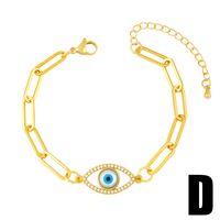 European And American Devil's Eye Jewelry Retro Paperclip Bracelet Palm Clover Eye Bracelet sku image 4