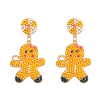 New Doll Earrings Cute Cartoon Snowman Earrings Halloween Party Decoration Earrings New main image 2