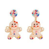 Nouvelle Poupée Boucles D'oreilles Mignon Dessin Animé Bonhomme De Neige Boucles D'oreilles main image 4