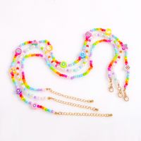 Colored Clay Fruit Necklace Colored Bead Neck Chain Multi-layered main image 4