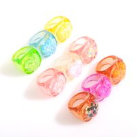 Korean Version Of Resin Ring Romantic Candy Color Three-dimensional Starry Love Ring main image 6