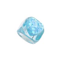 Korean Version Of Resin Ring Romantic Candy Color Three-dimensional Starry Love Ring main image 3