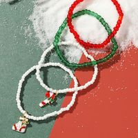 Nouveau Bracelet De Noël Ensemble De Chaussettes De Canne De Canne De Riz De Couleur À La Main Transfrontalière main image 3