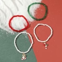 New Christmas Bracelet Set Cross-border Handmade Color Rice Bead Cane Socks Bracelet main image 4