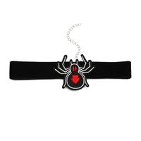 Exaggerated Velvet Black Spider Necklace Gothic Choker Collar Autumn And Winter main image 5