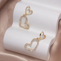 Silver Needle South Korea's New Earrings Female Temperament Heart Earrings main image 3