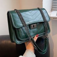 2021 New Women's Bags Fashion Chain Messenger Bag Embroidery Thread One-shoulder Small Square Bag main image 6