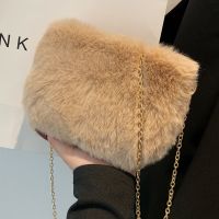 2021 New Autumn And Winter Furry Style Chain Bag Shoulder Messenger Bag Small Square Bag main image 5