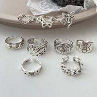 Cross-border New Creative Simple Fashion Temperament Jewelry Solitaire Gossip Butterfly Ring 9 Sets main image 3