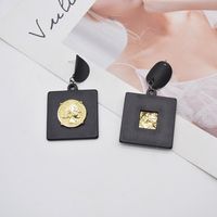 2021 Exaggerated Baroque Black S925 Silver Needle New Personality High-end Large Earrings main image 5