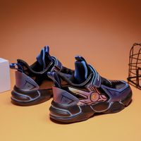 2022 Primavera Y Otoño Nuevos Ins Superficie De Cuero De Los Niños Deportes Casuales Zapatos De Dibujos Animados Meca Moda Degradado Colorido Zapatos De Bebé main image 4