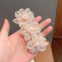 Wholesale Accessories Net Yarn Camellia Hairpin Nihaojewelry sku image 7