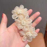 Wholesale Accessories Net Yarn Camellia Hairpin Nihaojewelry sku image 9