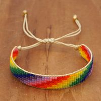 Cross-border New Arrival Miyuki Personality Bead Handmade Bohemian Rainbow Wide Small Bracelet For Women main image 1