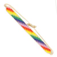 Cross-border New Arrival Miyuki Personality Bead Handmade Bohemian Rainbow Wide Small Bracelet For Women main image 6