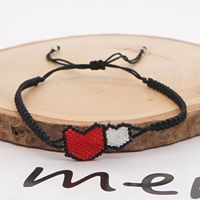 European And American Bohemian Rice Beads Hand-woven Love Color Matching Friendship Rope Bracelet main image 1