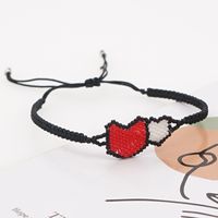 European And American Bohemian Rice Beads Hand-woven Love Color Matching Friendship Rope Bracelet main image 4