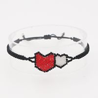 European And American Bohemian Rice Beads Hand-woven Love Color Matching Friendship Rope Bracelet main image 6