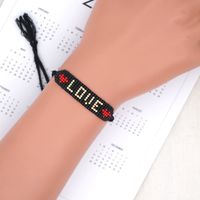 Miyuki Rice Bead Woven Love Letter Bracelet Bohemia Indian Style Handmade Beaded Love Bracelet main image 2