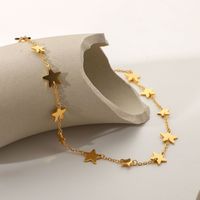 Necklace 18k Gold-plated Stainless Steel Five-pointed Star Handmade Jewelry Necklace Wholesale main image 3