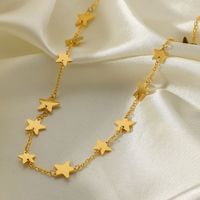 Necklace 18k Gold-plated Stainless Steel Five-pointed Star Handmade Jewelry Necklace Wholesale main image 4