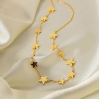 Necklace 18k Gold-plated Stainless Steel Five-pointed Star Handmade Jewelry Necklace Wholesale main image 5