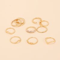 Ins Cool Style Geometric Fashion Personalized Ring Combination Suit Female Fashion Niche Design Index Finger Knuckle Ring main image 1